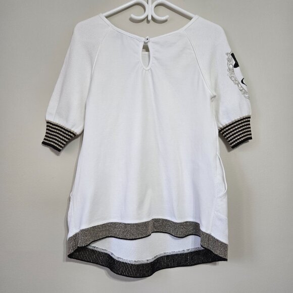 Elisa Cavaletti by Daniela Dallavalle Textured Embellished Tunic White XS - Picture 7 of 15